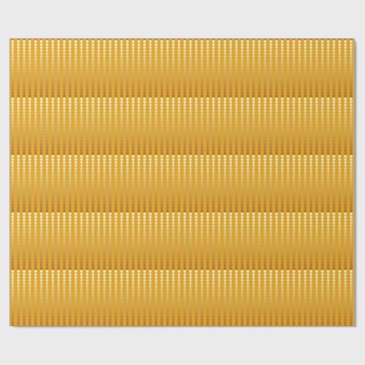 Papier Cadeau Points de satin - or et moutarde (Plat)
