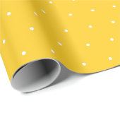 Papier Cadeau Points de soleil jaune profond riche saturé solide (Coin rond)