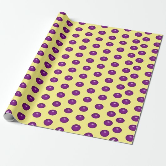 Papier Cadeau Points de verre violet (Déroulé)
