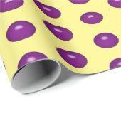 Papier Cadeau Points de verre violet (Coin rond)