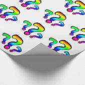 Papier Cadeau Points d'interrogation arc-en-ciel (Coin)