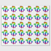 Papier Cadeau Points d'interrogation arc-en-ciel (Plat)