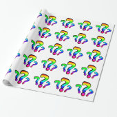 Papier Cadeau Points d'interrogation arc-en-ciel (Déroulé)