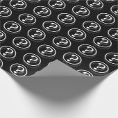 Papier Cadeau Points d'interrogation noirs blancs (Coin)