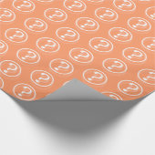Papier Cadeau Points d'interrogation orange blanc (Coin)