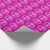 Papier Cadeau Points d'interrogation rose blanc (Coin)