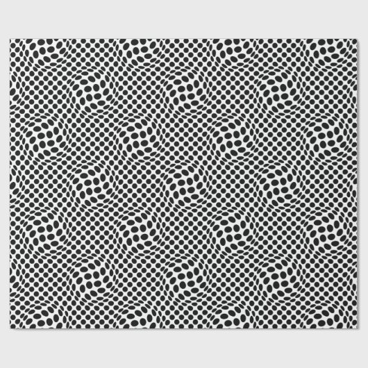 Papier Cadeau Points d'Op-Art avec une torsion (Plat)