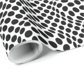 Papier Cadeau Points d'Op-Art avec une torsion (Coin rond)