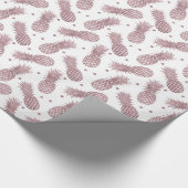 Papier Cadeau Points d'or rose Ananas (Coin)