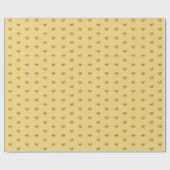 Papier Cadeau Points élégants dorés sur fond doré (Plat)