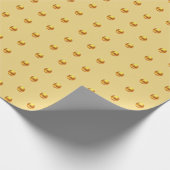 Papier Cadeau Points élégants dorés sur fond doré (Coin)