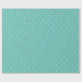 Papier Cadeau Points en or glam à la menthe (Plat)