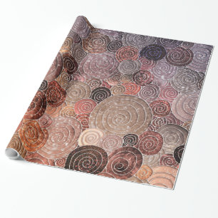 Papier Cadeau Points et cercles de Parties scintillant de luxe -