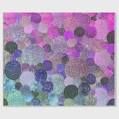 Papier Cadeau Points et cercles de Parties scintillant de luxe - (Plat)