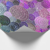 Papier Cadeau Points et cercles de Parties scintillant de luxe - (Coin)