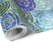 Papier Cadeau Points et cercles de Parties scintillant de luxe - (Coin rond)
