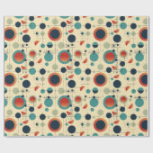 Papier Cadeau Points et points rétro (Plat)