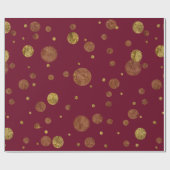 Papier Cadeau Points fascinants de confettis de Bokeh d'or (Plat)