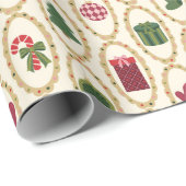 Papier Cadeau Points forts de Noël (Coin rond)