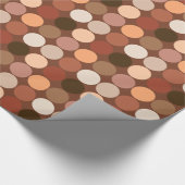 Papier Cadeau Points géants du milieu du siècle, Brown au chocol (Coin)
