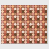 Papier Cadeau Points géants du milieu du siècle, Brown au chocol (Plat)