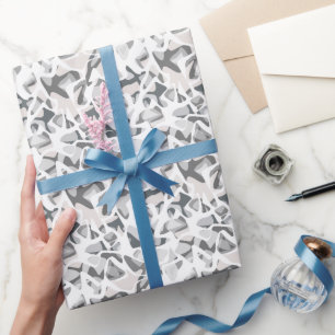 Papier Cadeau Points gris clair motif Abstrait tacheté