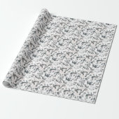 Papier Cadeau Points gris clair motif Abstrait tacheté (Déroulé)