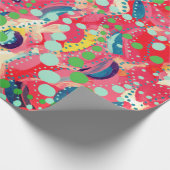 Papier Cadeau Points heureux et formes jouées (Coin)