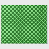 Papier Cadeau Points Ikat géants, chaux et vert émeraude (Plat)