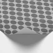 Papier Cadeau Points Ikat géants, gris clair et foncé / gris (Coin)