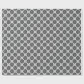 Papier Cadeau Points Ikat géants, gris clair et foncé / gris (Plat)