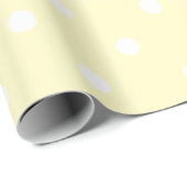 Papier Cadeau Points Jaunes Bébé (Coin rond)