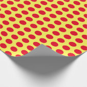 PAPIER CADEAU POINTS JAUNES ET ROUGES (Coin)