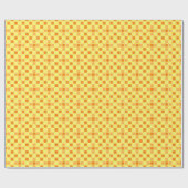 Papier Cadeau Points jaunes oranges rétro Motif géométrique (Plat)