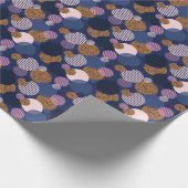 Papier Cadeau Points léopard : Élégance Bleu Foncé. (Coin)