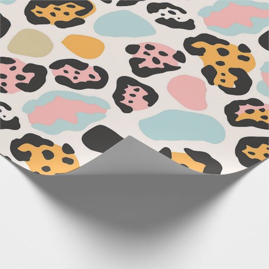 Papier Cadeau Points Leopard Pastel Funky (Coin)