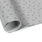 Papier Cadeau Points Modernes 2 sur Gris Clair (Coin rond)