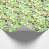 Papier Cadeau Points modernes de la moitié du siècle - chaux (Coin)