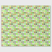 Papier Cadeau Points modernes de la moitié du siècle - chaux (Plat)
