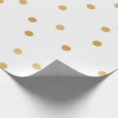 Papier Cadeau Points modernes élégants de confettis d'or blanc (Coin)