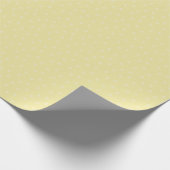 Papier Cadeau Points Modernes sur Fond Jaune Clair (Coin)