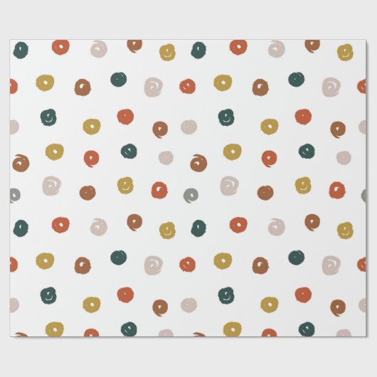 Papier Cadeau Points neutres de l'aquarelle Abstraite (Plat)