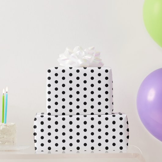 Papier Cadeau Points noirs blancs (Cadeaux de fête)