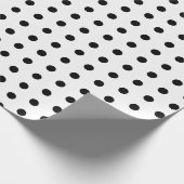 Papier Cadeau Points noirs blancs (Coin)