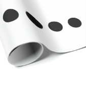 Papier Cadeau Points noirs blancs couleur personnalisée mode vac (Coin rond)