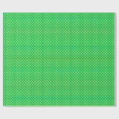 Papier Cadeau Points noirs cerclés, vert émeraude et jaune (Plat)