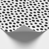 Papier Cadeau Points noirs en blanc (Coin)