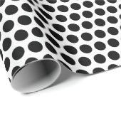 Papier Cadeau Points noirs et blancs (Coin rond)