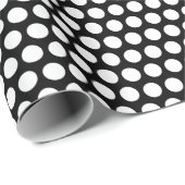 Papier Cadeau Points noirs et blancs (Coin rond)