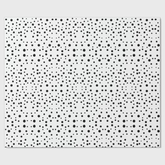 Papier Cadeau Points noirs et blancs (Plat)